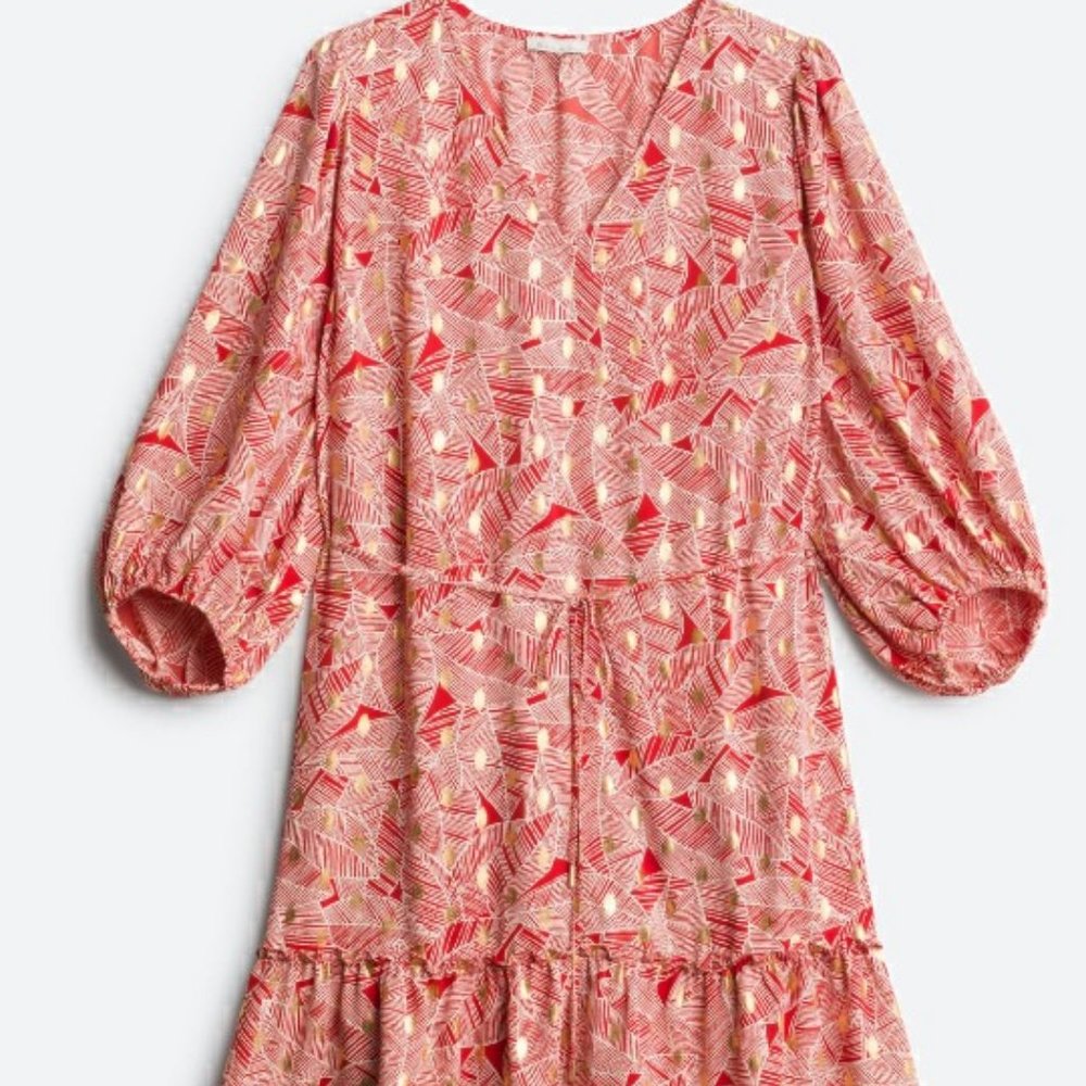 Skies are Blue Narissa Ruffle Hem Shine Dress